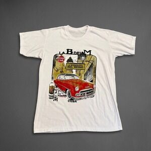 Havana Club La Bodeguita Del Medio Cuba T-Shirt Red Chevy 1952 Mens Medium